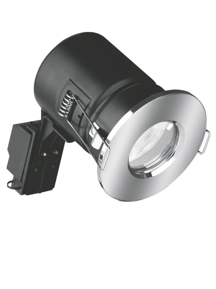 Image of Aurora EFD Fixed Fire Rated LED Downlight Polished Chrome 5W 520lm 
