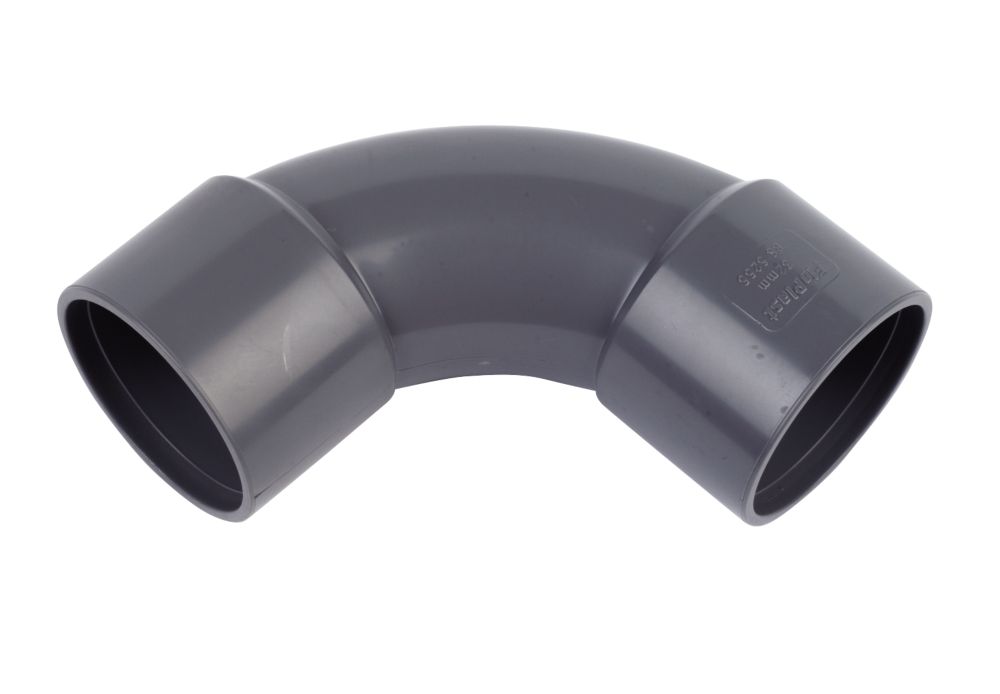 Image of FloPlast Bends 92.5Â° Grey 32mm 5 Pack 