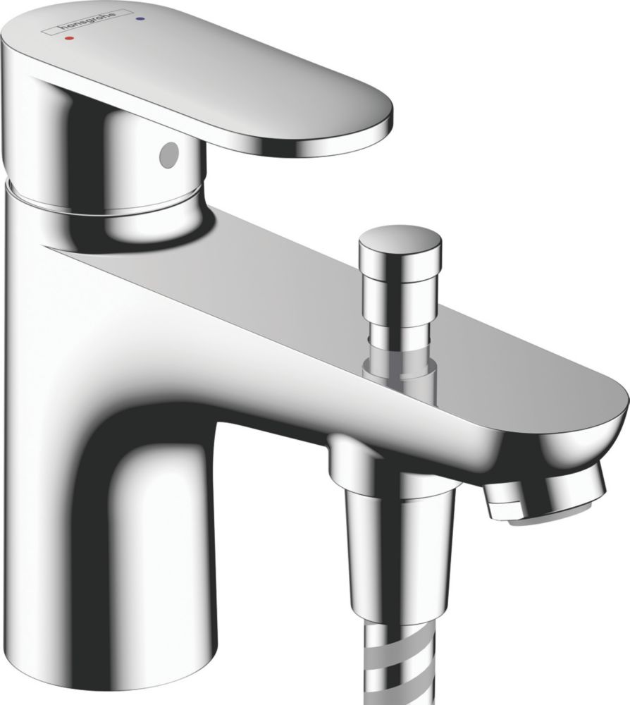 Image of Hansgrohe Vernis Blend Monotrou Deck-Mounted Bath and Shower Mixer Chrome 