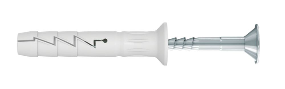 Image of Rawlplug Nylon Hammer-In Fixings 6ga x 40mm 100 Pack 