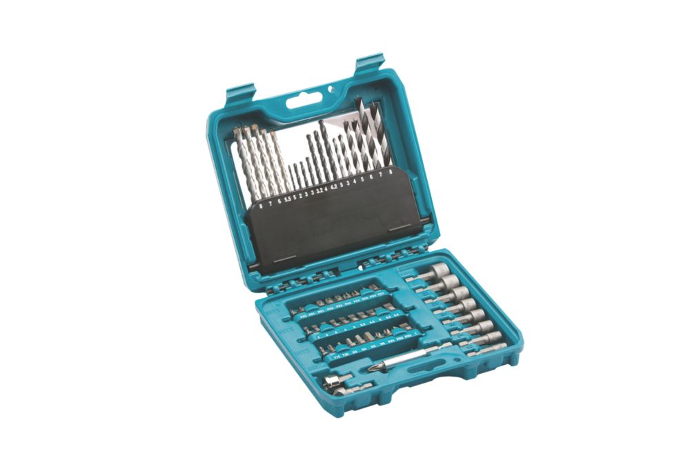 Image of Makita Hex Shank Pro Combination Screwdriver & Drill Bit Set 60 Pieces 