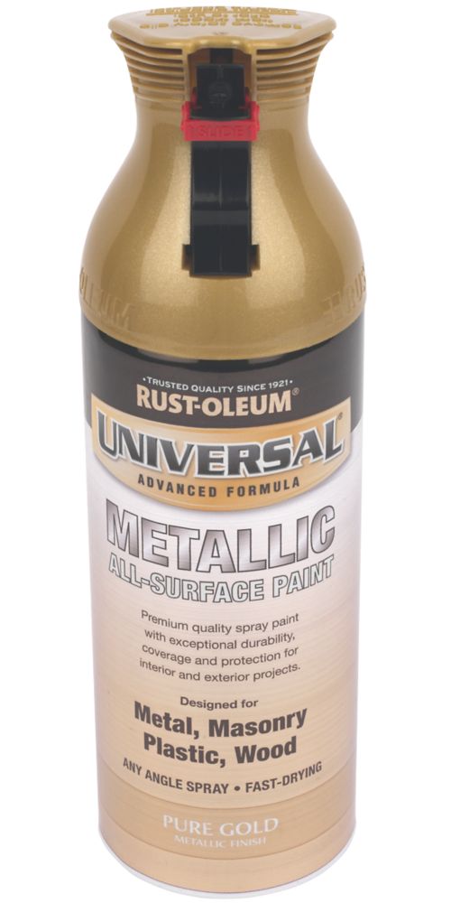 Image of Rust-oleum Universal Spray Paint Gloss Metallic Gold 400ml 