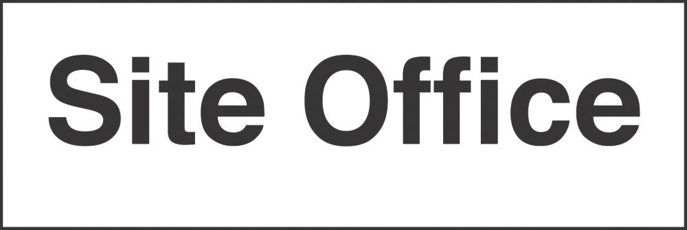 Image of "Site Office" Sign 150mm x 300mm 