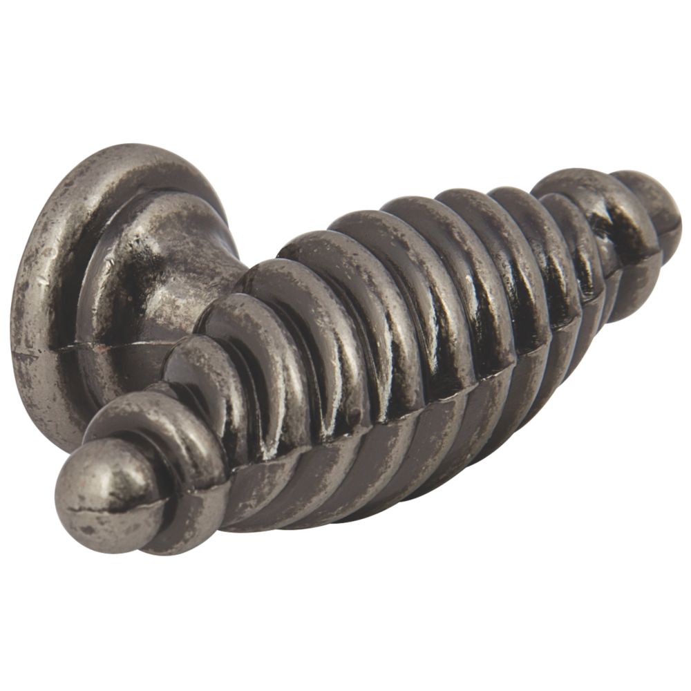 Image of Hafele Twister Cabinet Knob Antique Pewter 23mm 