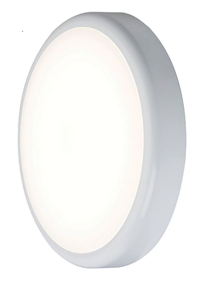 Image of Knightsbridge BT9ACT Indoor & Outdoor Round LED CCT Adjustable Bulkhead White 9W 730-810lm 