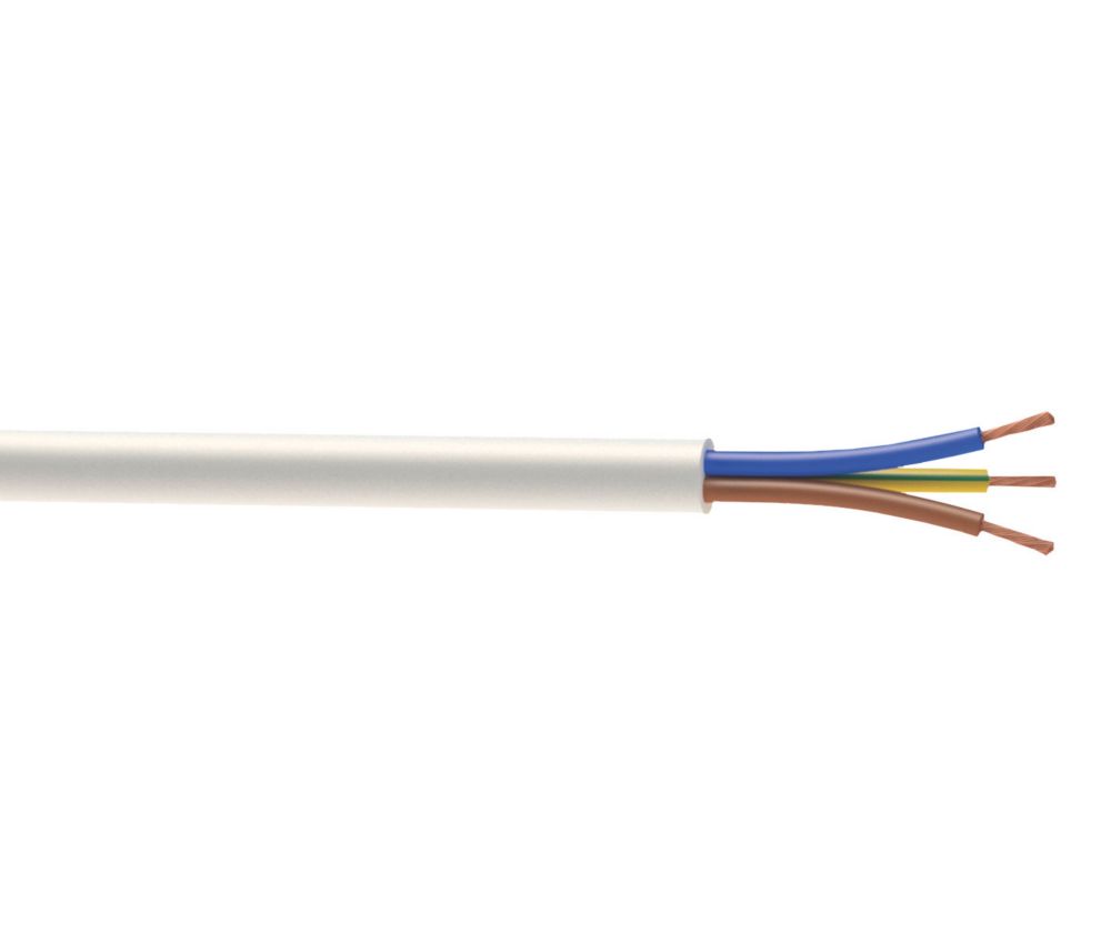 Image of Time 3183Y White 3-Core 2.5mmÂ² Flexible Cable 50m Drum 