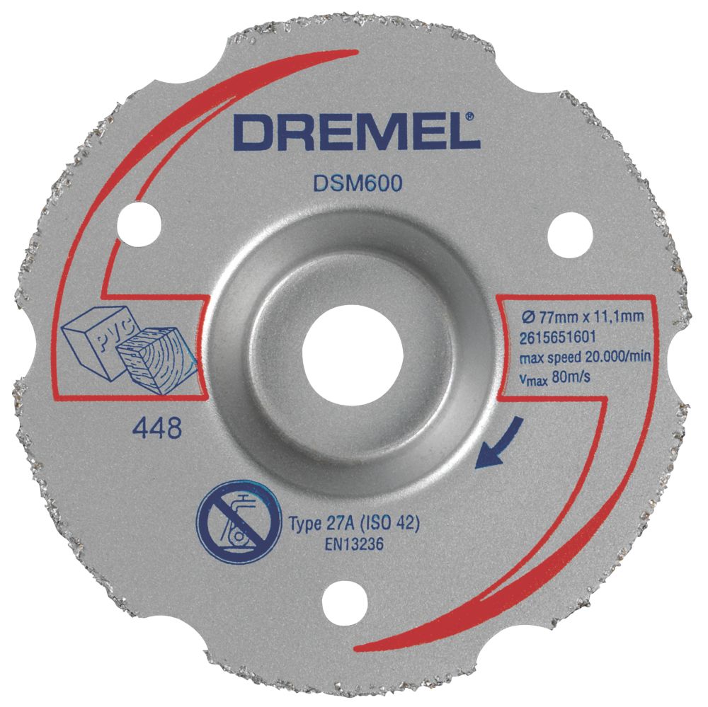 Image of Dremel DSM600 Wood/Plastic Compact Saw Cutting Wheel 3" 