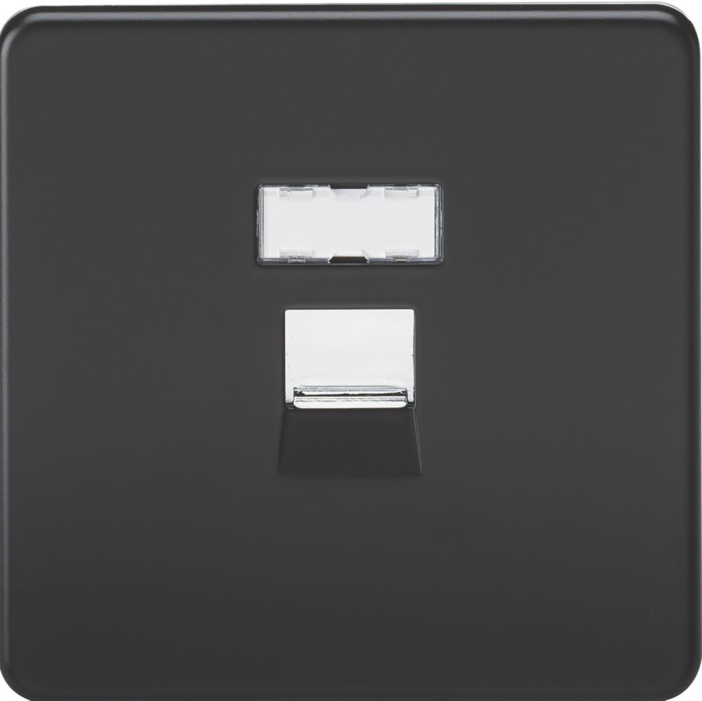 Image of Knightsbridge RJ45 Ethernet Socket Matt Black 