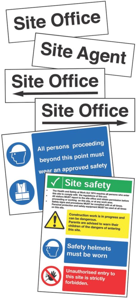Image of Site Safety & Navigation Signs Start Up Pack x 