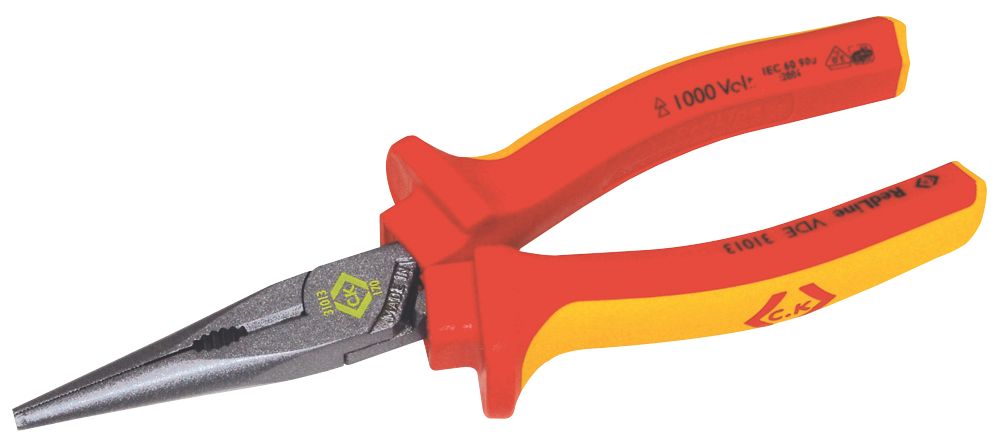 Image of C.K VDE Long Nose Pliers 7" 