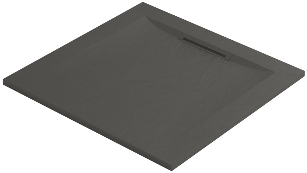 Image of Mira Flight Level Square Shower Tray Slate Grey 900mm x 900mm x 25mm 