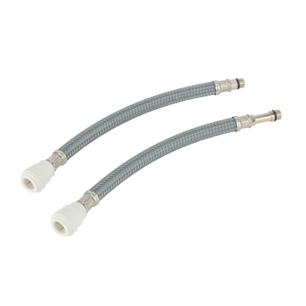 Image of Flomasta Push-Fit Straight Flexible Hose M12mm x 15mm x 300mm 