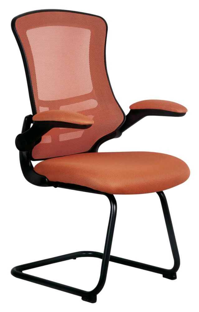 Image of Nautilus Designs Luna Medium Back Cantilever/Visitor Chair Orange 
