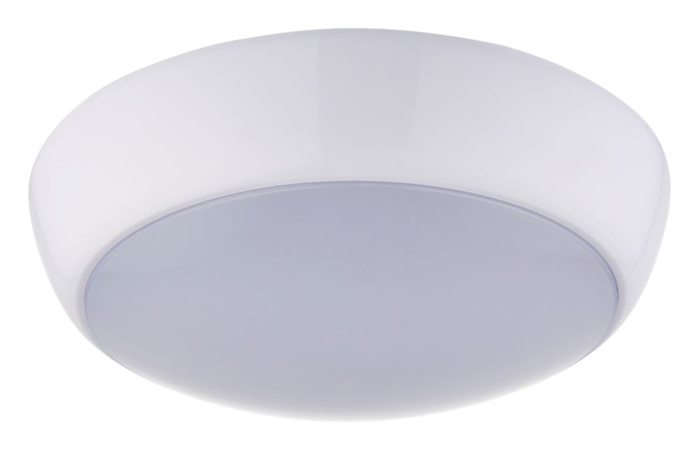 Image of LAP Amazon LED Bathroom Ceiling Light with Microwave Sensor Gloss White 16W 1200lm 
