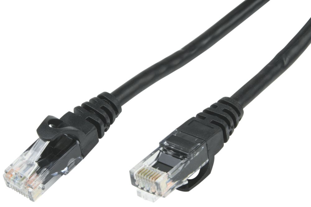 Image of Philex Black Unshielded RJ45 Cat 6 Ethernet Cable 3m 10 Pack 