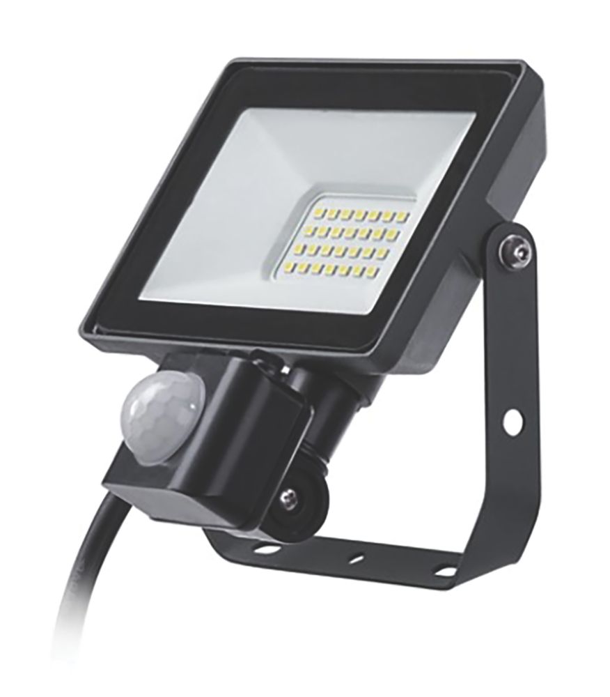 Image of Philips ProjectLine Outdoor LED Floodlight With PIR Sensor Black 20W 1800lm 