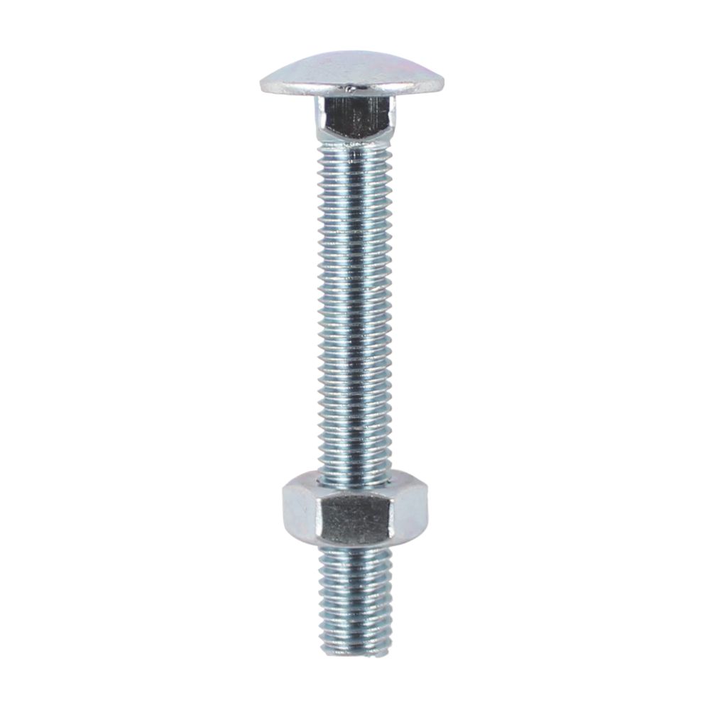 Image of Timco Carriage Bolts Carbon Steel Zinc-Plated M10 x 220mm 10 Pack 