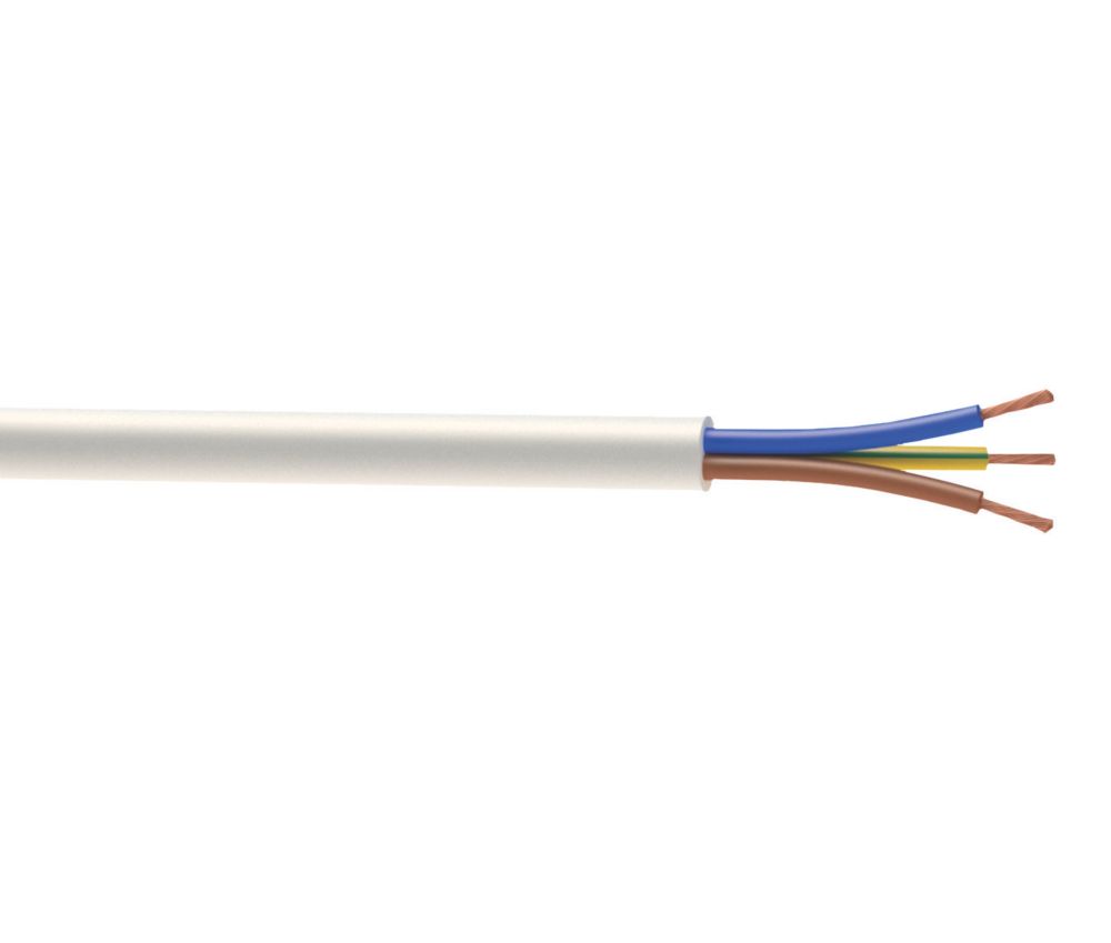 Image of Time 3183Y White 3-Core 1.5mmÂ² Flexible Cable 50m Drum 