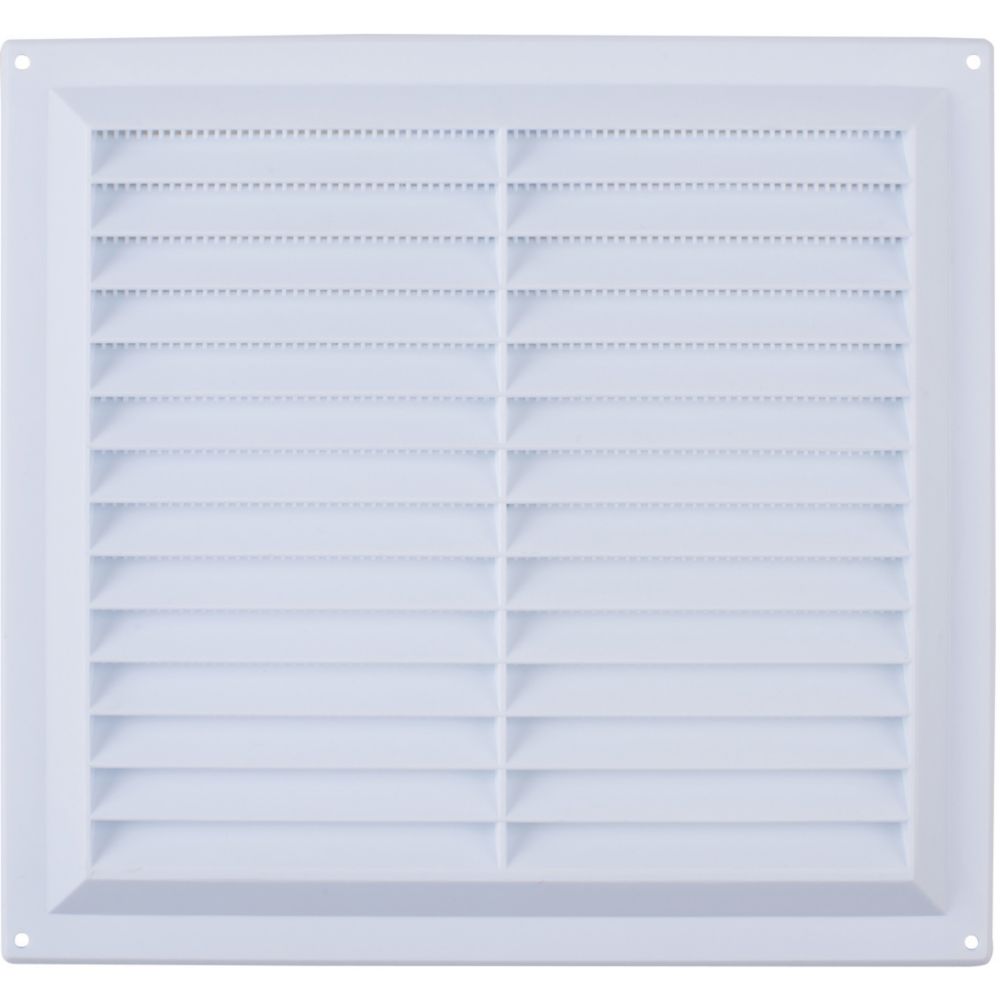 Image of Map Vent Fixed Louvre Vent with Flyscreen White 229mm x 229mm 