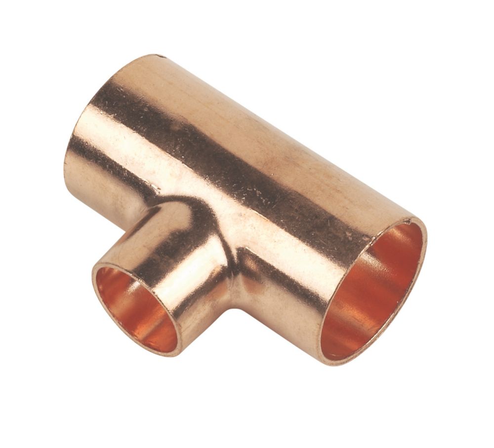 Image of Flomasta End Feed Reducing Tees 22mm x 22mm x 15mm 10 Pack 