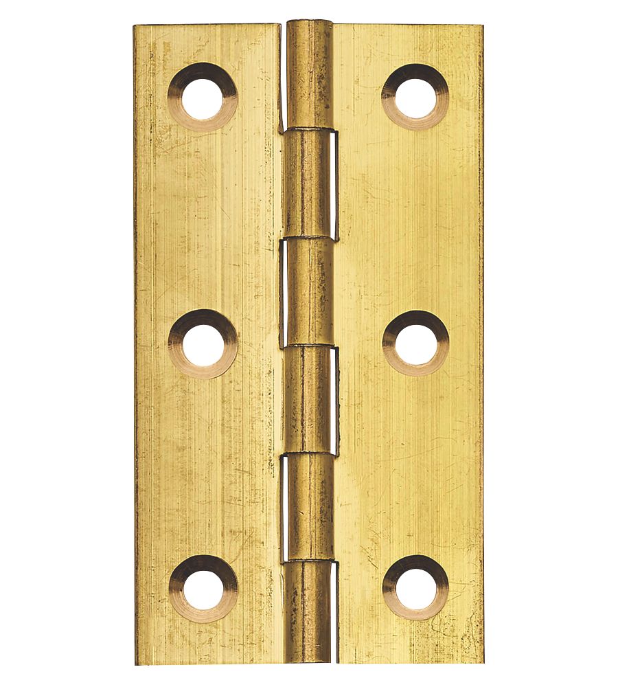 Image of Self-Colour Solid Drawn Butt Hinges 76mm x 41mm 2 Pack 