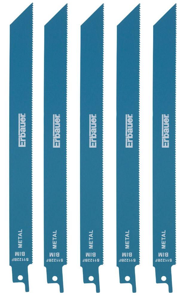 Image of Erbauer S1122BF Sheet Metal Reciprocating Saw Blades 228mm 5 Pack 