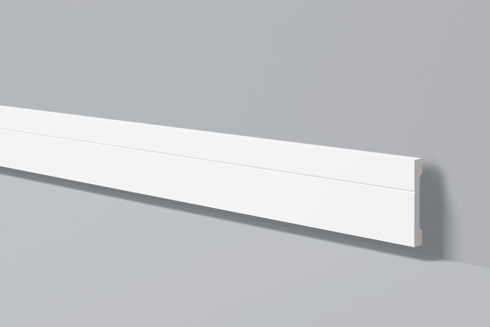 Image of Skirting Board White 2.4m x 110mm x 18mm 6 Pack 