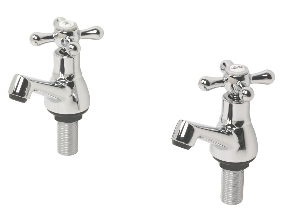 Image of Swirl Traditional Bathroom Basin Taps Chrome 