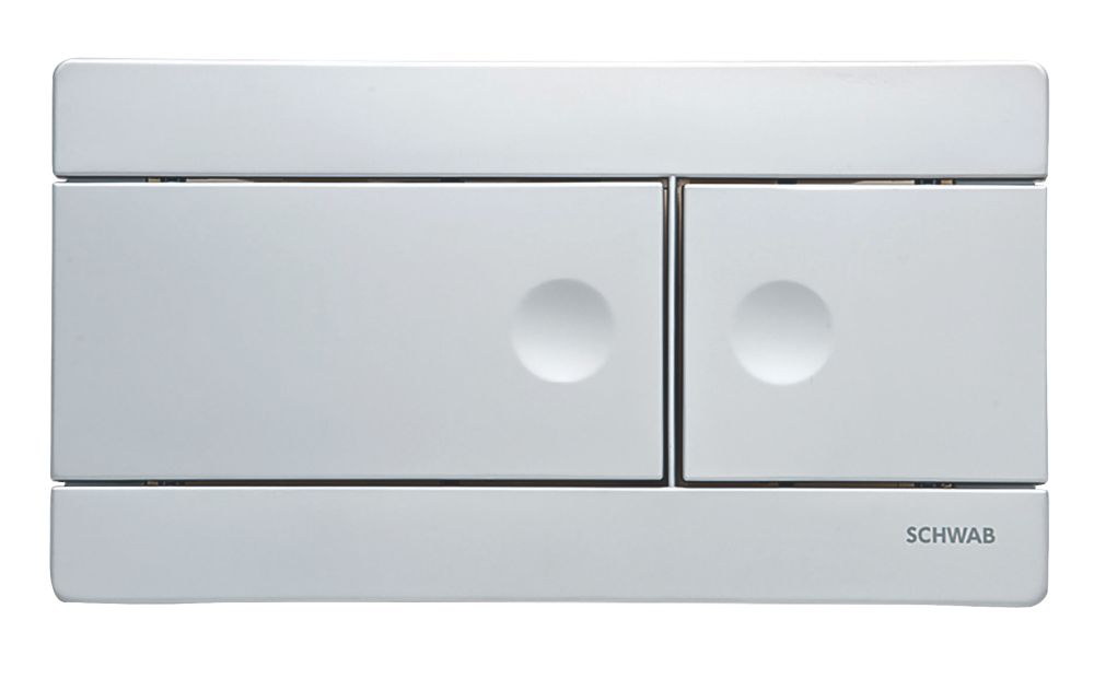 Image of Fluidmaster Schwab Line 360164 Dual-Flush Flushing Plate Matt Chrome 