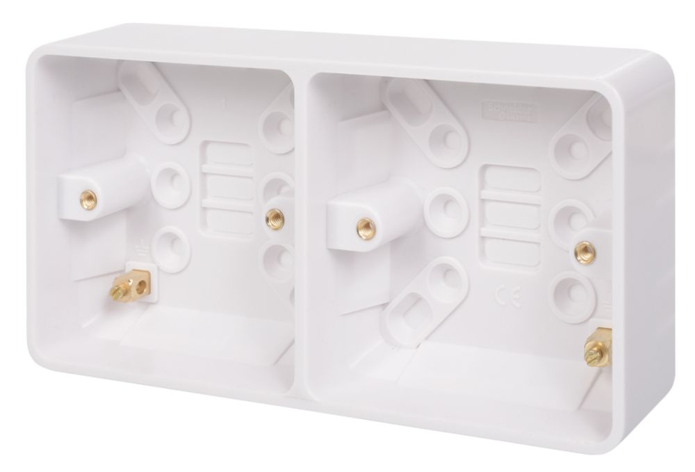 Image of Schneider Electric Lisse 1 + 1-Gang Surface Pattress Moulded Box 25mm 