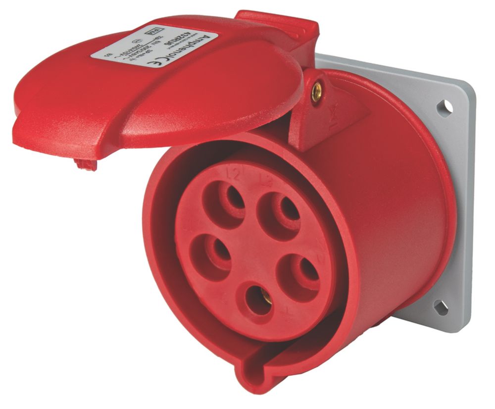 Image of ABB 32A 4P+E Panel Socket 415V 