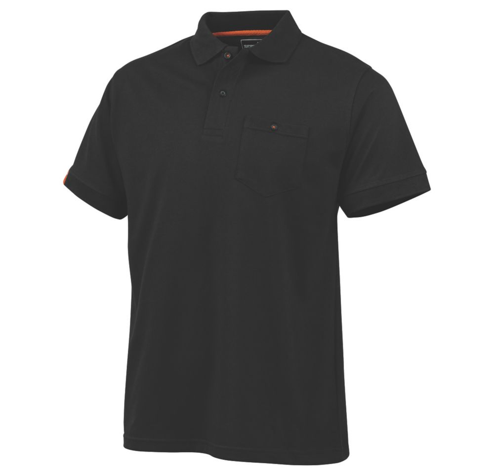 Image of Scruffs Worker Polo Black X Large 48" Chest 