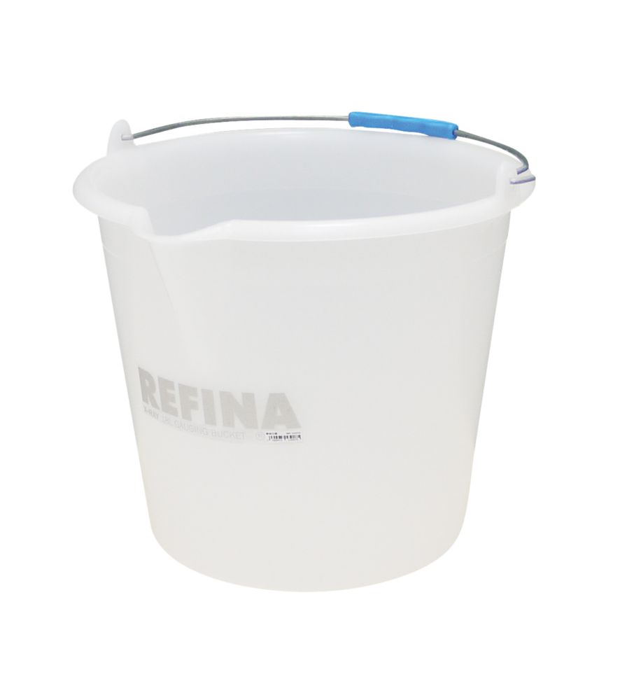 Image of Refina Plastic Gauging Bucket White 18Ltr 