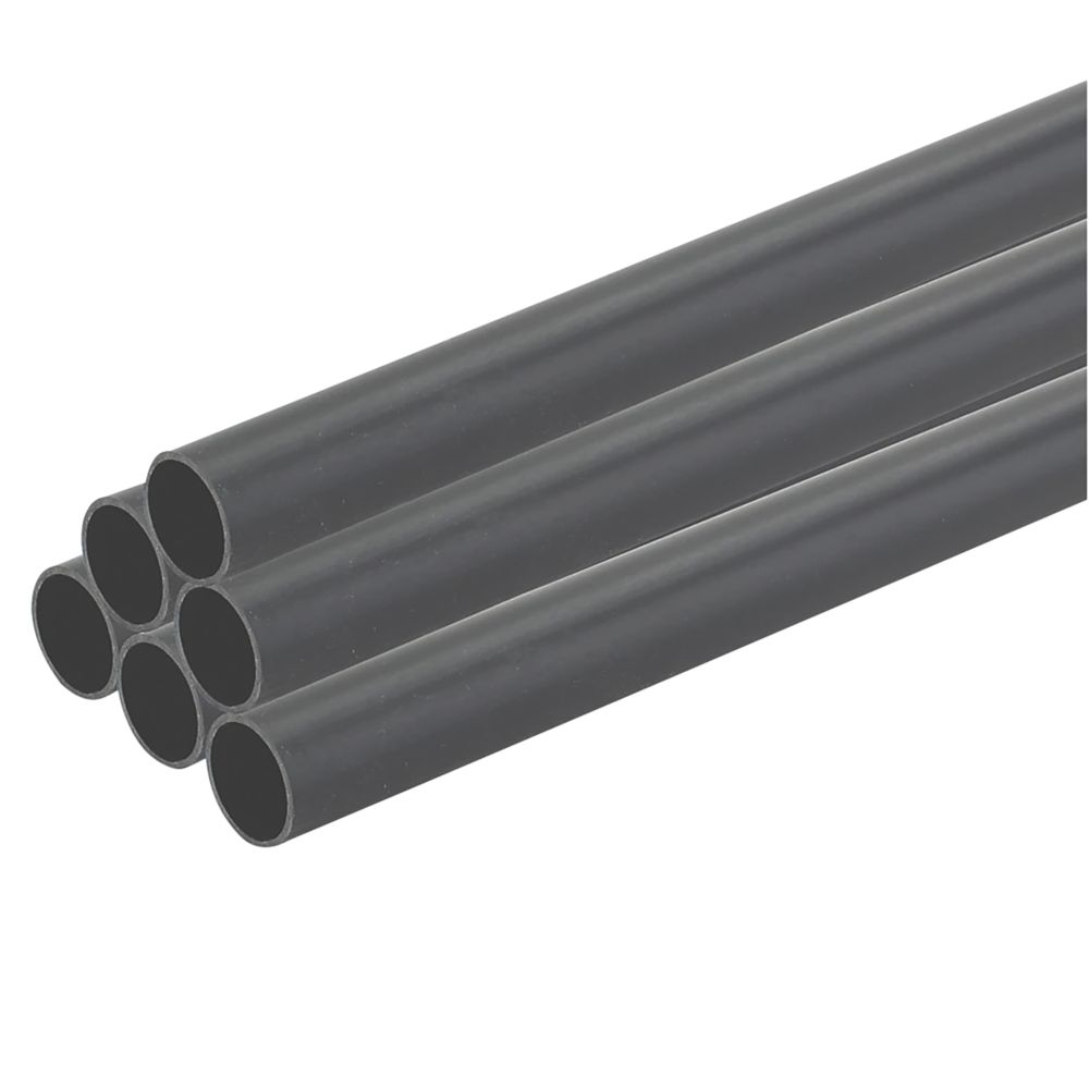 Image of Deta TTE Round uPVC Black Conduit 25mm x 2m 20 Pack 