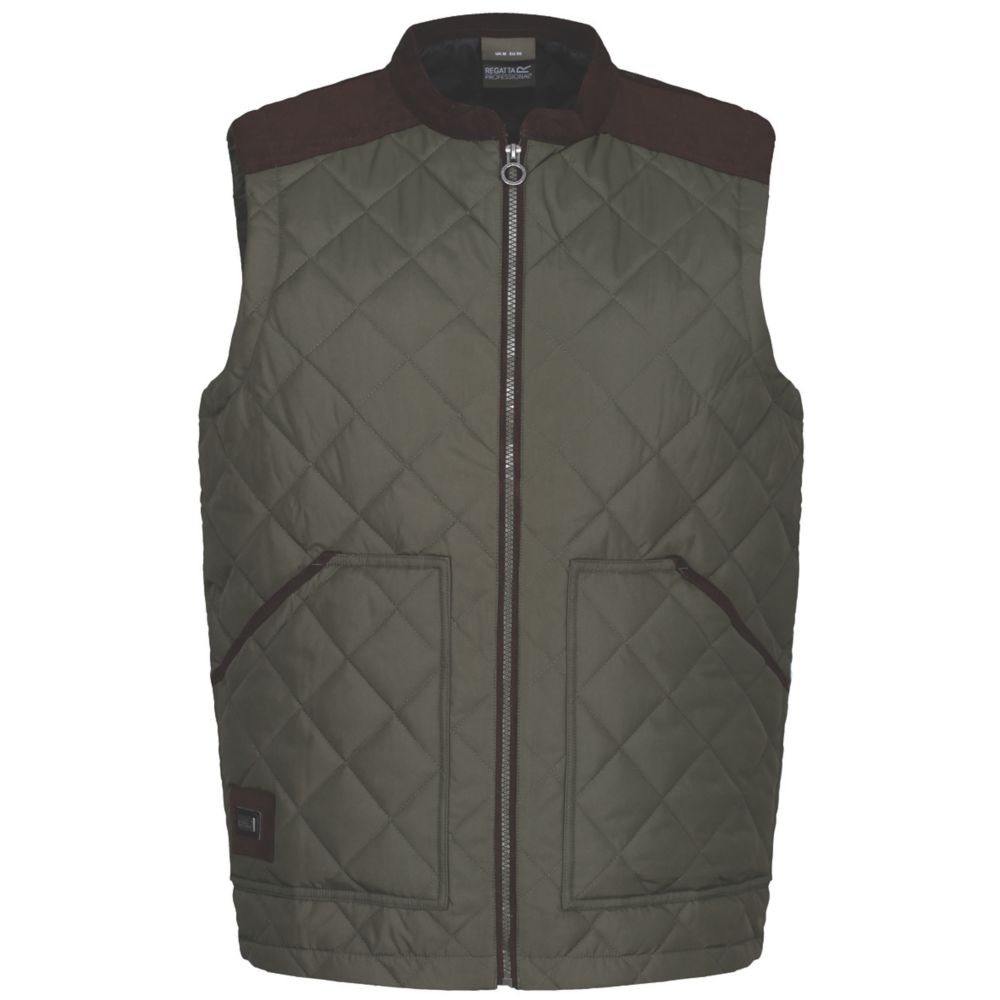 Image of Regatta Moreton Quilted Bodywarmer Dark Khaki Medium 39 1/2" Chest 