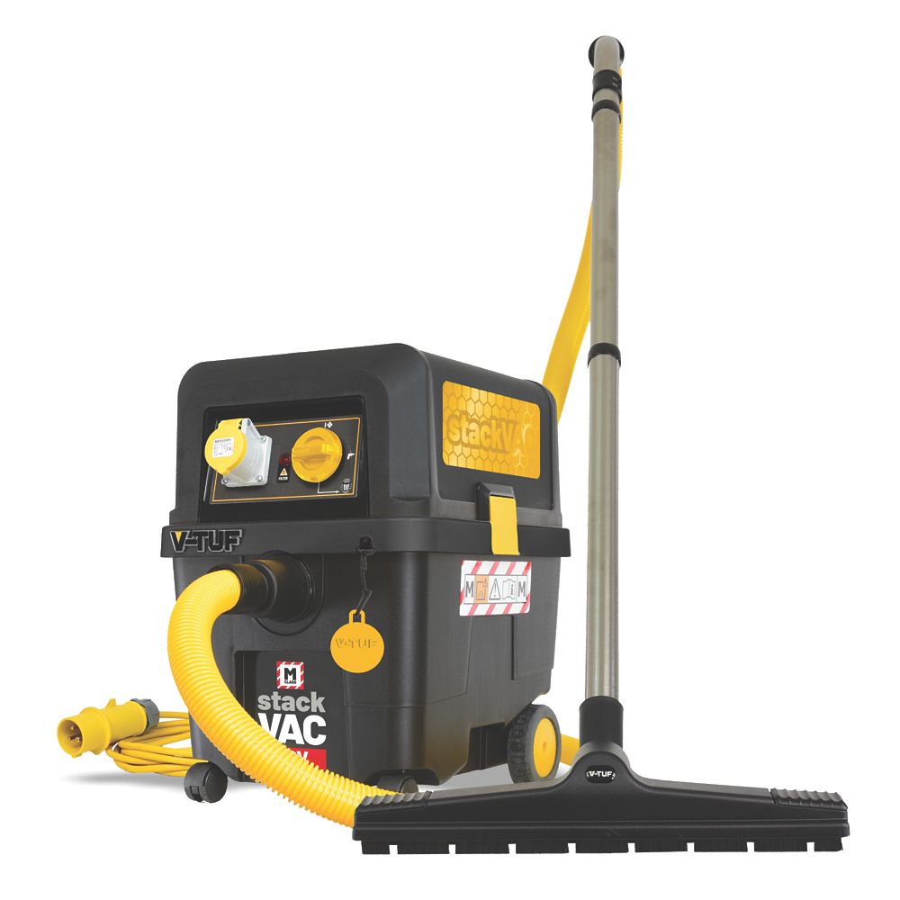 Image of V-Tuf STACKVACHSV110 1000W 30Ltr M-Class Dust Extractor 110V 