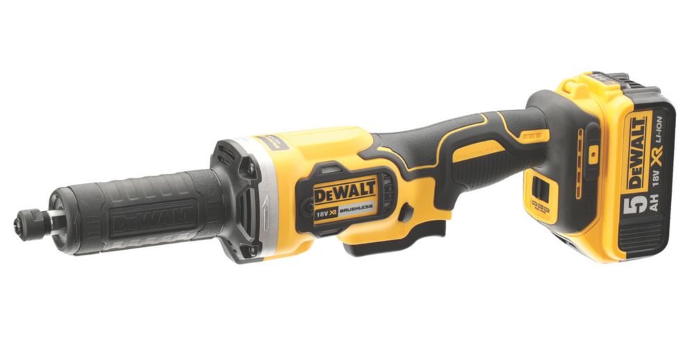 Image of DeWalt DCG426P2-GB 18V 2 x 5.0Ah Li-Ion XR Brushless Cordless Die Grinder 