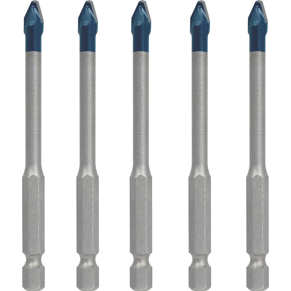 Image of Bosch Expert HEX-9 Hard Ceramic 6 mm Roof Tile Bit Set 5 Pack 