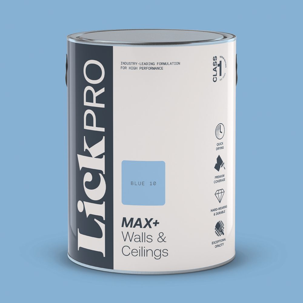 Image of LickPro Eggshell Blue 10 Emulsion Paint 5Ltr 