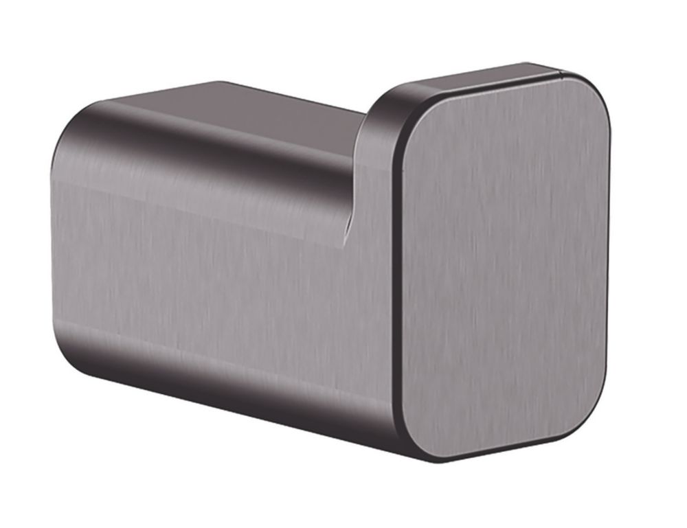 Image of Hansgrohe AddStoris Bathroom Hook Brushed Black Chrome 