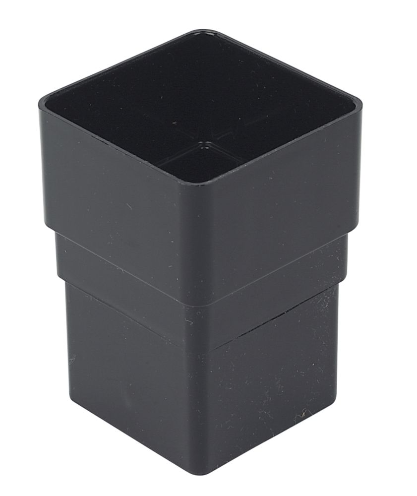 Image of FloPlast Square Line Square Socket Black 65mm 