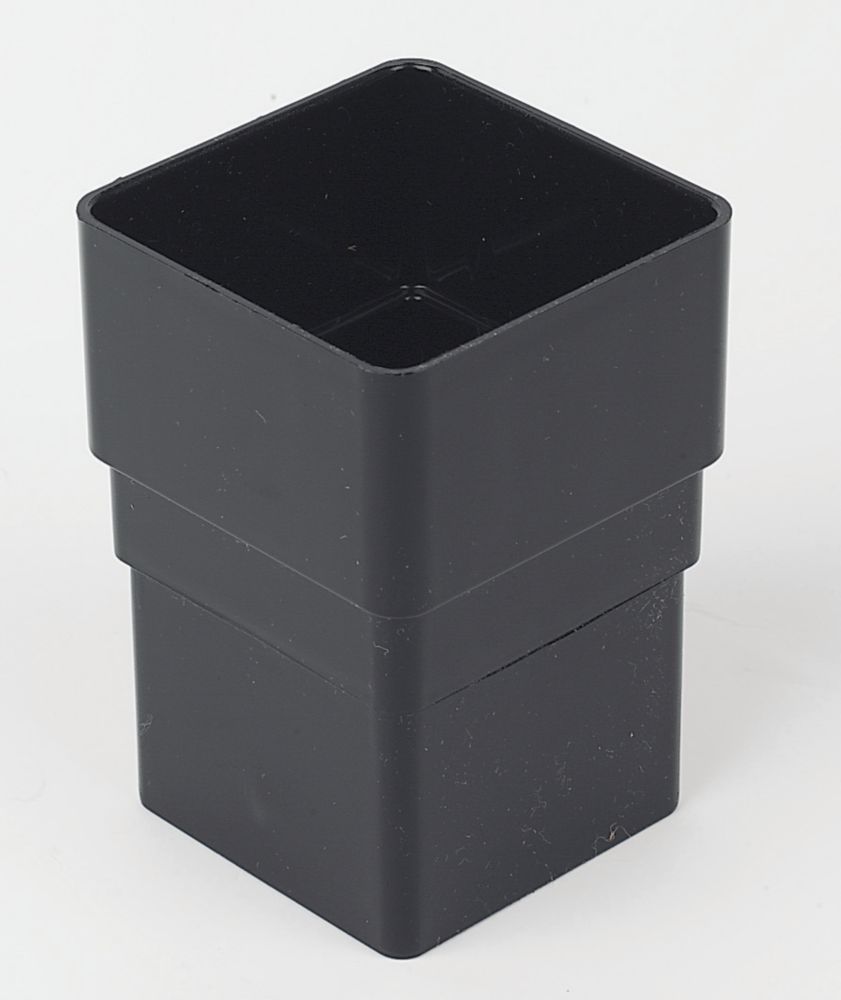 Image of FloPlast Square Line Square Socket Black 65mm 