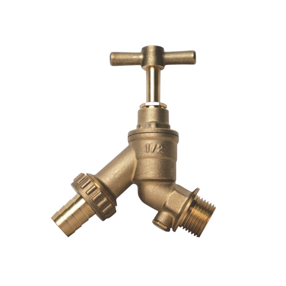 Image of Flomasta Union Bib Cock 107mm H x 91.5 L 1/2" x 3/4" 