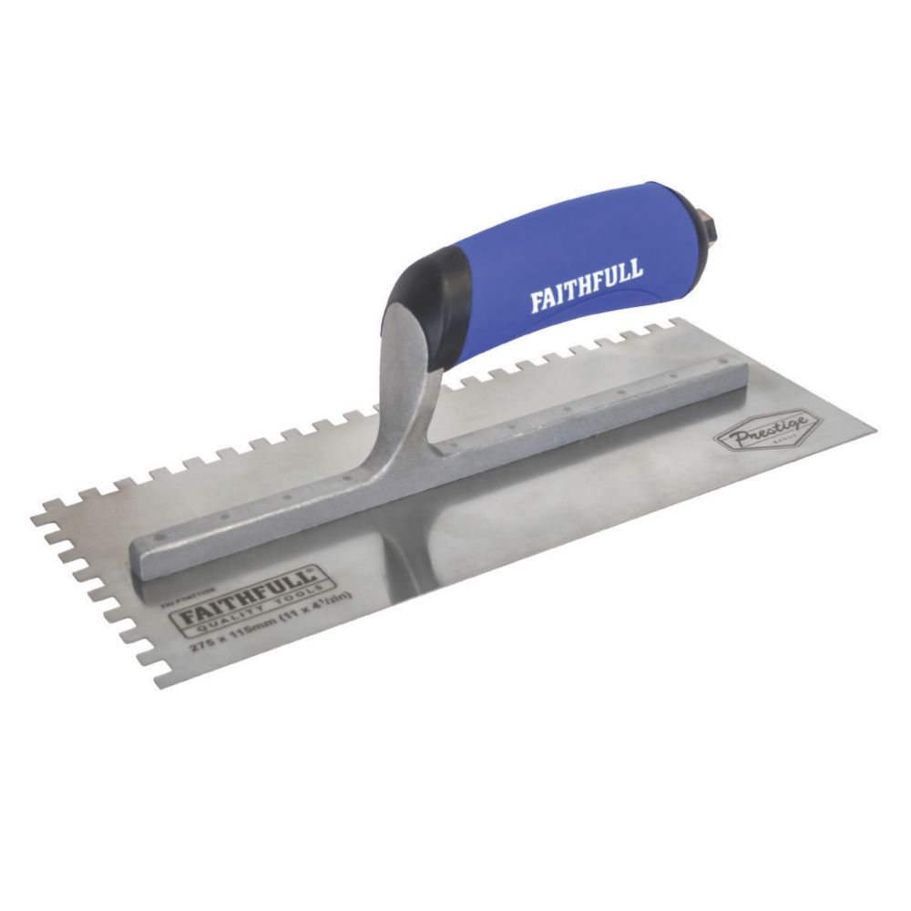 Image of Faithfull 6mm Notched Tile Adhesive Trowel 11" x 4.5" 