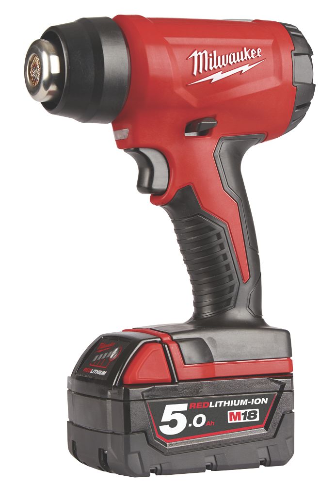 Image of Milwaukee M18 BHG-502C 18V 2 x 5.0Ah Li-Ion RedLithium Cordless Heat Gun 