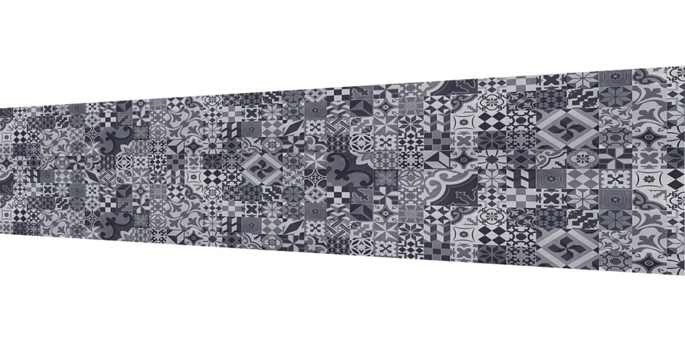 Image of Splashwall Grey / White / Black Alloy Splashback 2440mm x 750mm x 4mm 