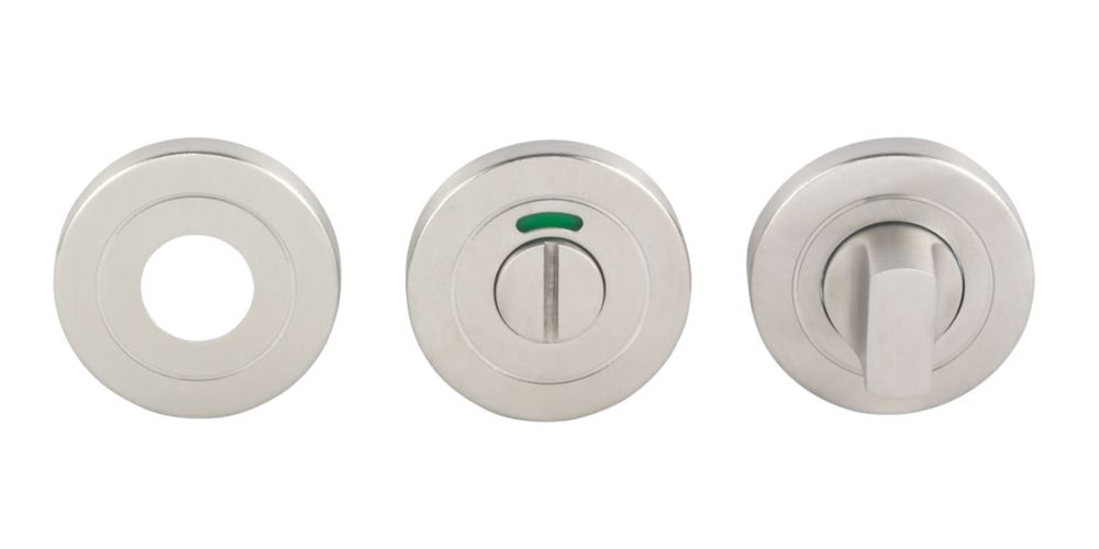 Image of Eurospec Fire Rated Standard WC Thumbturn Set Satin Stainless Steel 52mm 