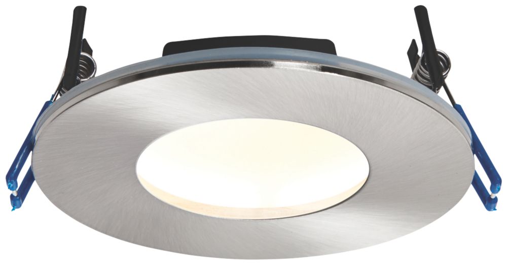 Image of LAP IndoPro Fixed Fire Rated LED Downlight Satin Nickel 9W 450lm 