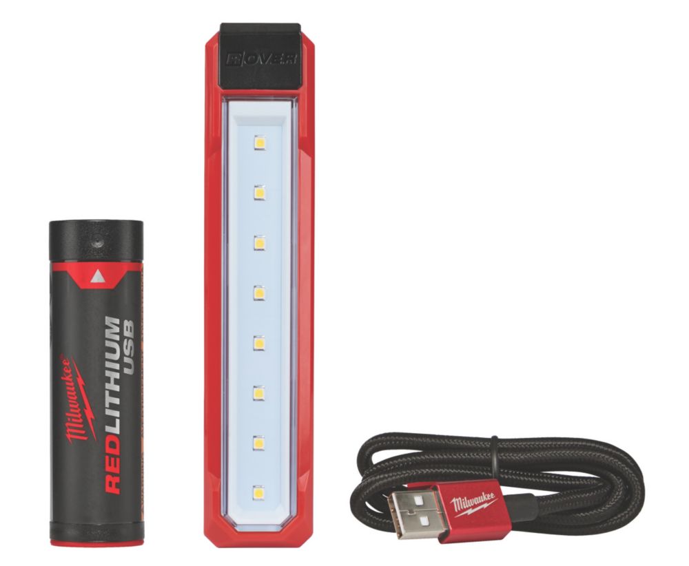 Image of Milwaukee L4FL-301 Rechargeable LED Pocket Floodlight Red / Black 445lm 