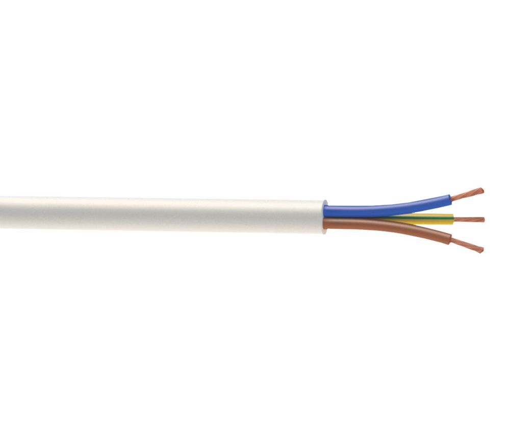Image of Time 3183Y White 3-Core 2.5mmÂ² Flexible Cable 25m Drum 